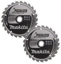 Image of Makita B-62985 Specialized 165mm x 20mm x 25T Efficut Circular Saw Blade X 2