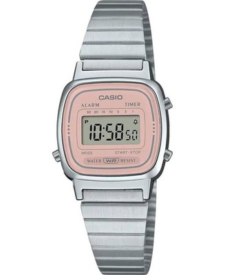 CASIO Women Digital Quartz Casual Watch Classic Dress Silver color Dial Waterpro