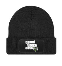 GTA V GTA 5 Grand Theft Auto 5 Rockstar Schwarze Beanie Strickmutze - STRICK146