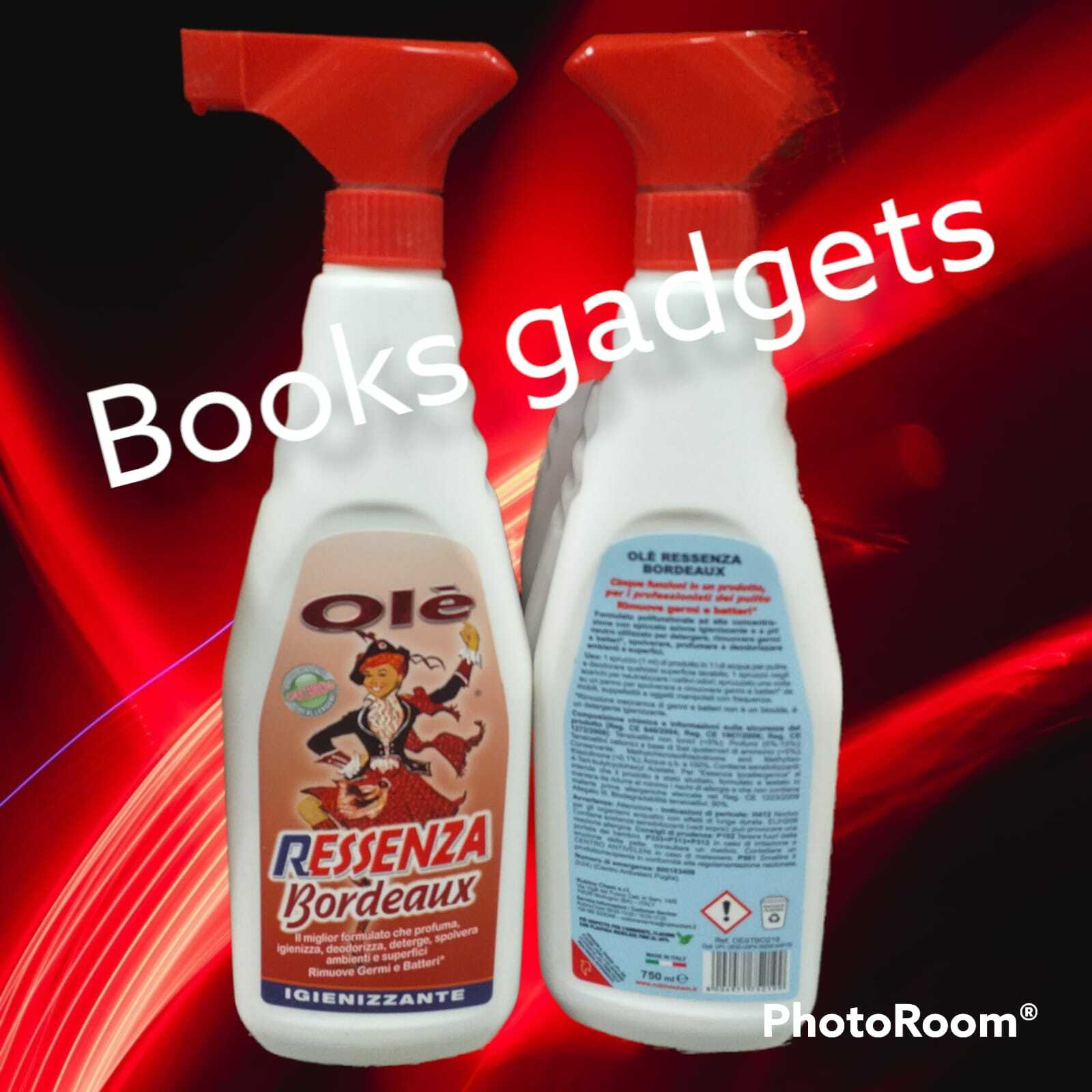 4 Pezzi Olè Spray Essenza Bordeaux Deterge Spolvera Profuma Igienizzante 750ml