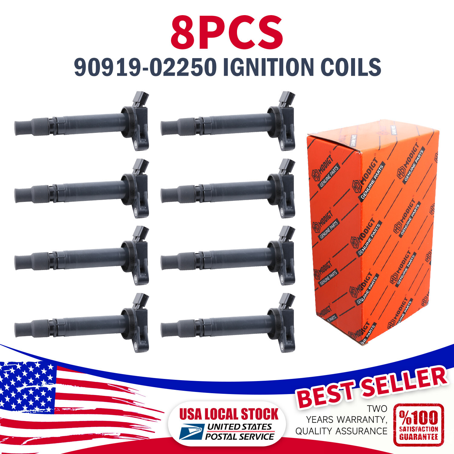 High Performance 8PCS Toyota Lexus Ignition Coil Set 90919-02250 90919-A2005  