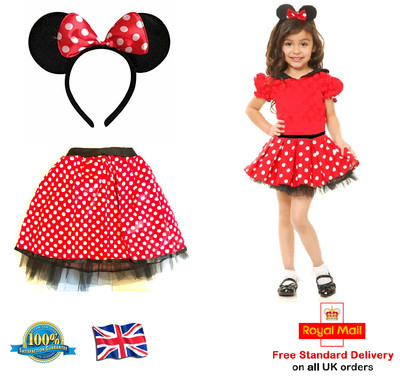 red and white polka dot skirt minnie mouse