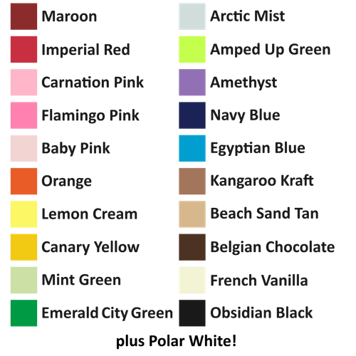 8" x 8" SQUARE CARDSTOCK PAPER PACK - 105 Premium Sheets - 21 Rainbow Colors - Picture 2 of 2