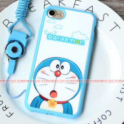Cute Doraemon Slim Phone Case For iPhone 7 8 Plus Cover Kid