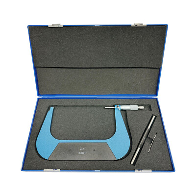 6-7'' Outside Micrometer .0001'' Precision Tool with Ratchet Stop Hardened Spindle