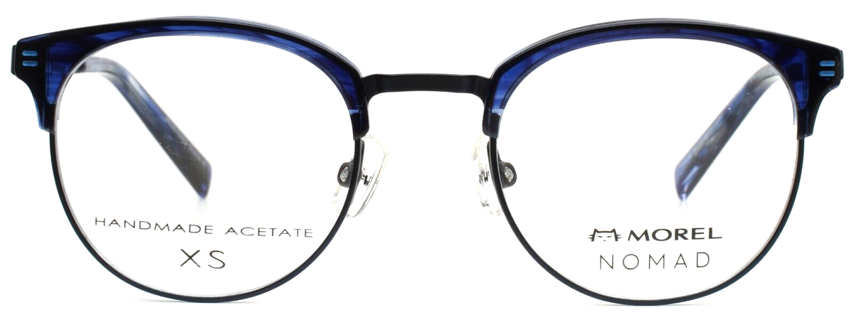 NEW MOREL women\'s 40149n round eyeglasses in blue MOREL NOMAD 40149N BB11 Blue Womens Round Petite Eyeglasses  main image 2