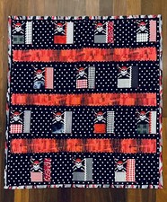 HANDMADE Pirate QUILT BLANKET PATCHWORK Baby Toddler Nursery Camo 33 x 38