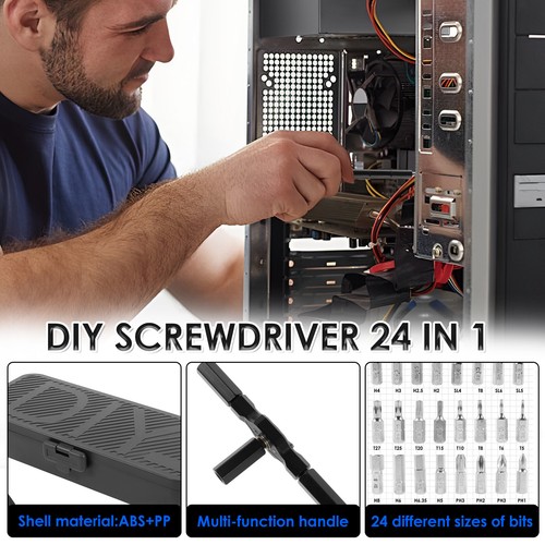 24 in 1 Ratchet Screwdriver Set with Detachable Handle and Compact Case beklM - Picture 6 of 12