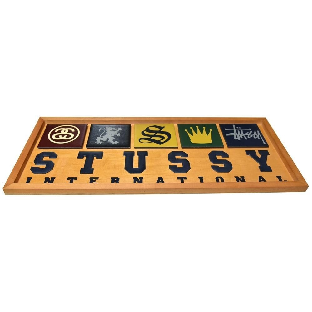 Vintage Stussy clothing wood original display signboard 90's W80