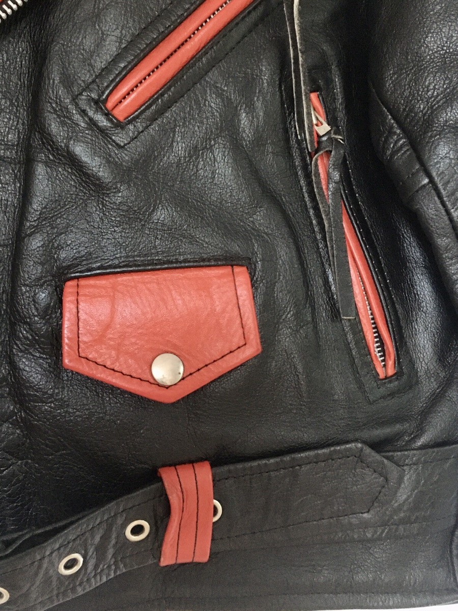 Vintage Echtes Leder Motorcycle Leather Jacket | eBay