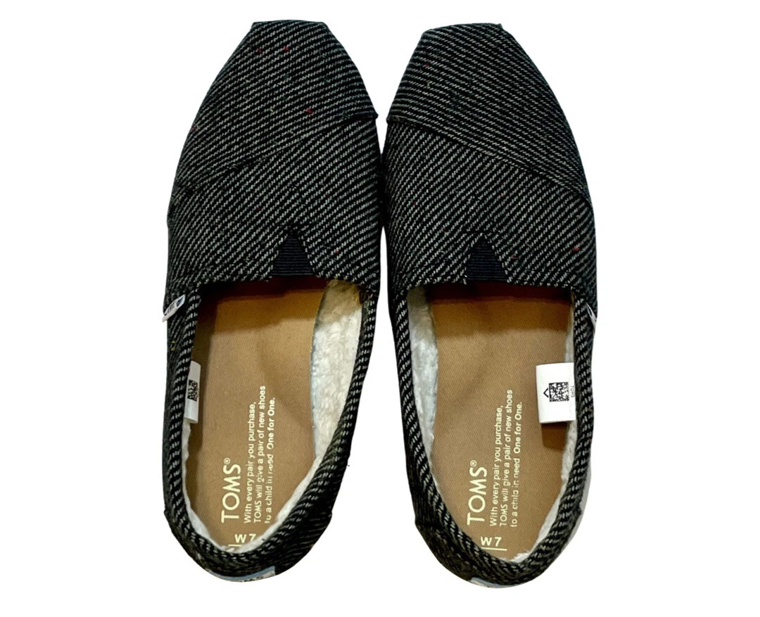 Toms Alpargata Fleece Lined Slip On Shoes Womens Size 7
