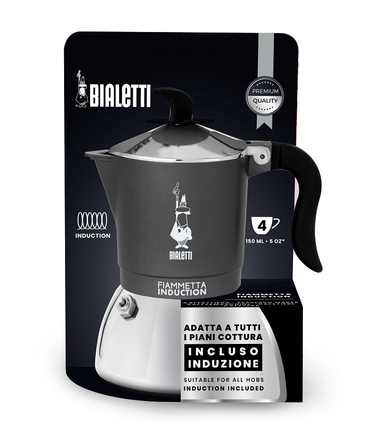 Scheda Tecnica Bialetti Fiammetta Induction 4 Tazze Grigio