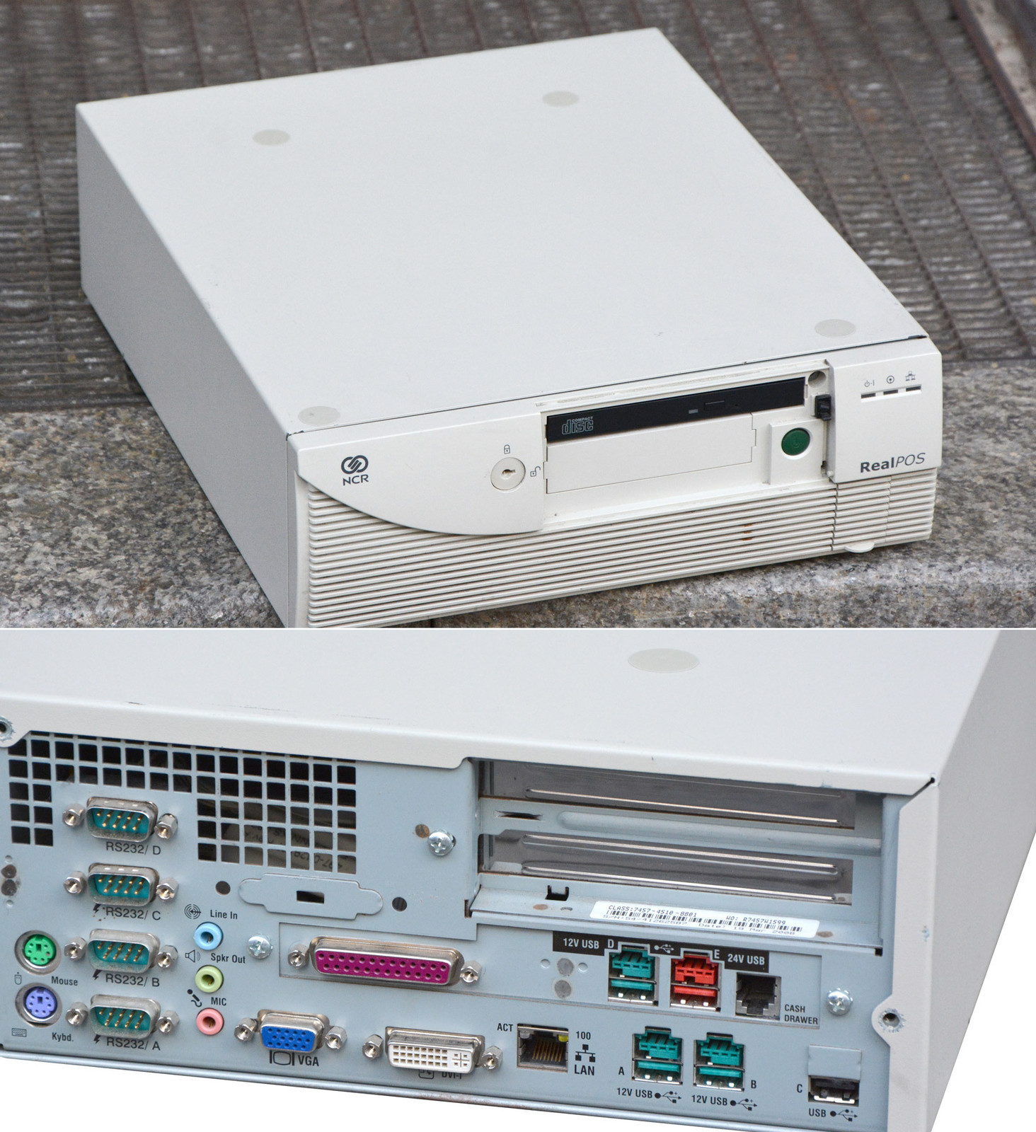 Computer PC Ncr 80c 2.5GHz 1024MB RAM 80GB Ide HDD With 4 RS-232 Lpt Parallel