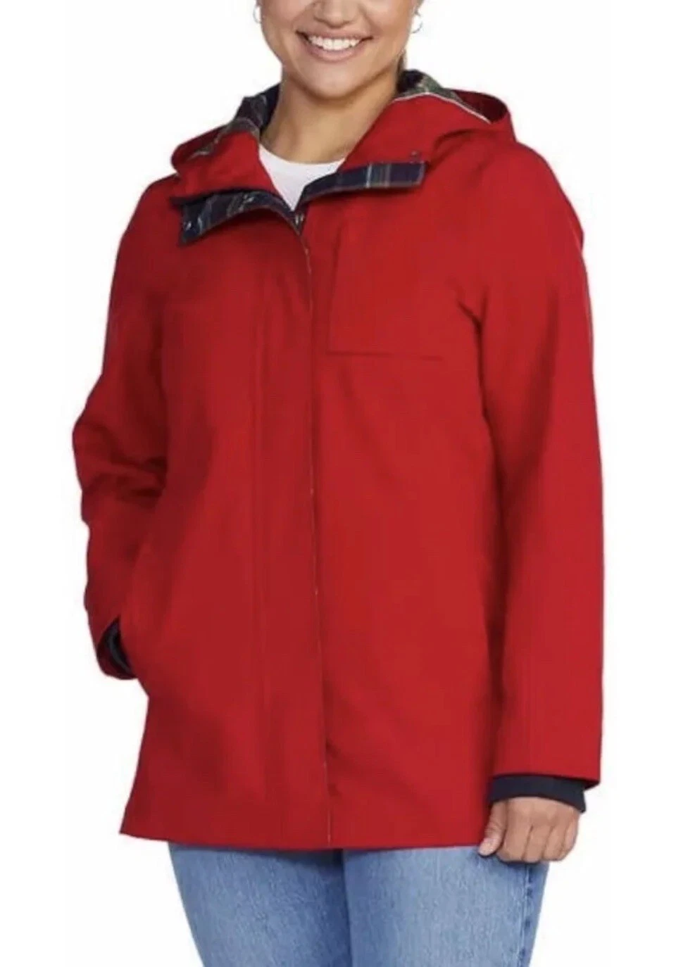 Pendleton Women's Rain Jacket. Color Red, Size Small, Full Zip, Hood. Pendleton.
