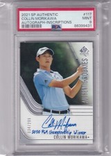 Collin Morikawa 2021 SP Authentic Rookies Inscriptions Auto 43/299 PSA 9