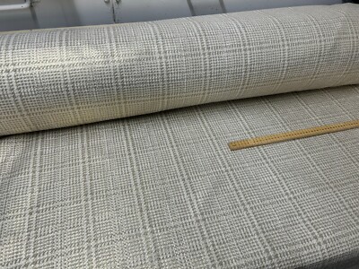 KARIERTER LEINEN KARIERT LUMEN VON KIRKBY DESIGNS STOFF 140 CM BREIT DESIGNERMATERIAL