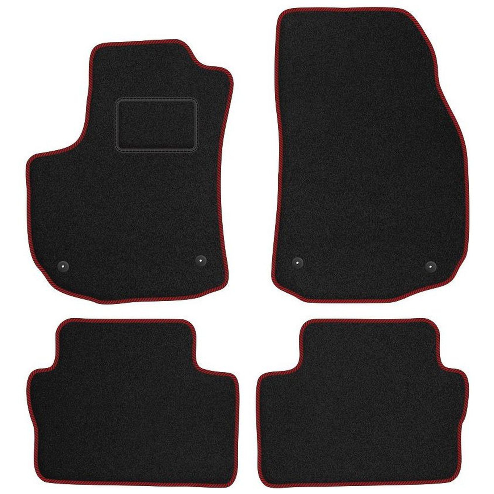 Tapis de sol Opel Zafira B velours Streak rouge antidérapant haute densité