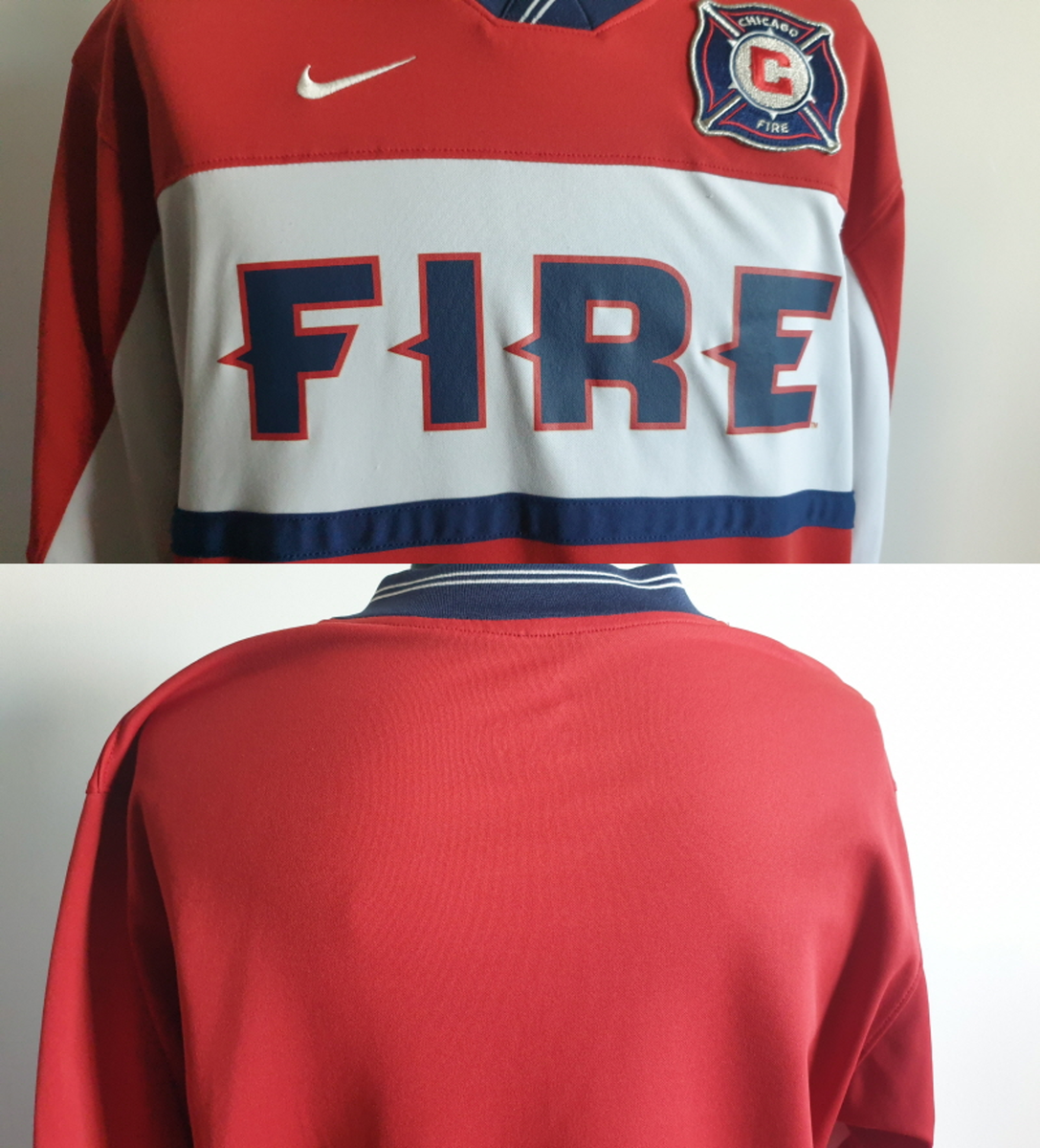 M) CHICAGO FIRE SHIRT JERSEY USA SOCCER FOOTBALL STOICHKOV