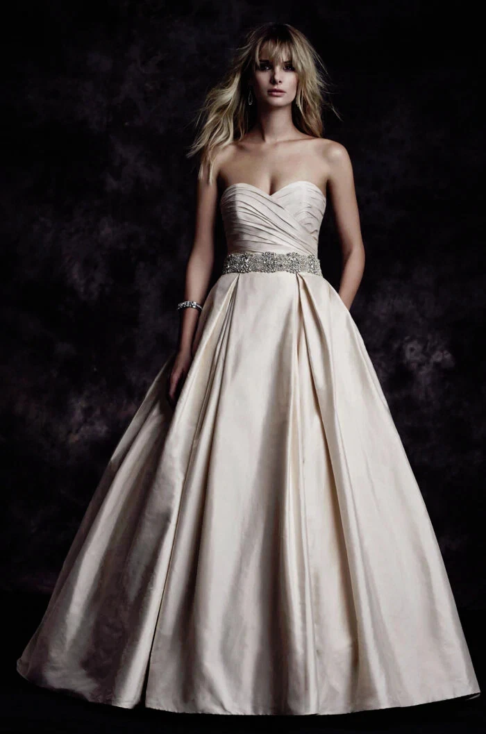 Silk champagne deals gown