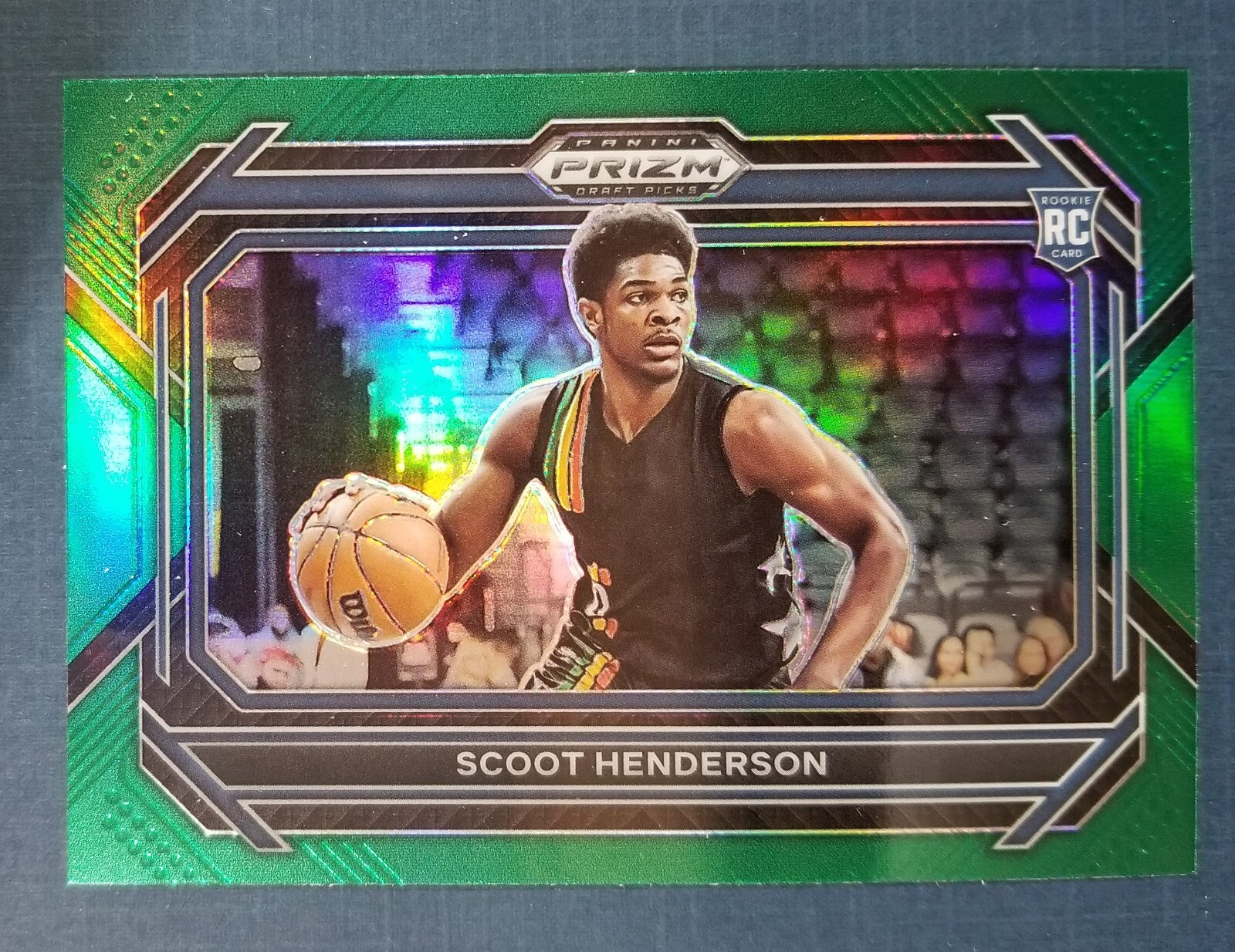 2023-24 Panini Prizm Draft Picks Variation Prizms Green #24 Scoot Henderson RC