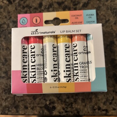 ArtNaturals Natural Lip Balm Beeswax - Gift Set Of 6 New
