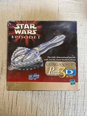 Star Wars Episode 1 Hasbro Puzz 3D Gungan Sub 66 Piece Mini Puzzle IOB Complete
