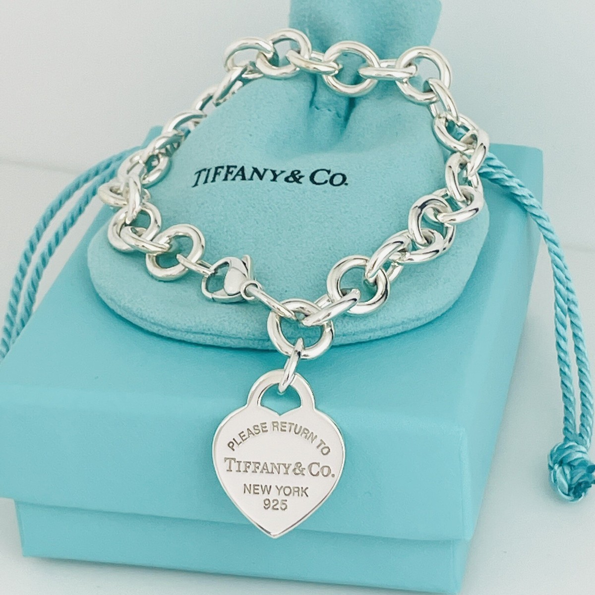 Please Return to Tiffany Heart Tag Charm Bracelet Tiffany with