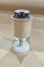 Vintage Lighter Postmodern White Lucite Scripto Chrome Mid Century Modern MCM 