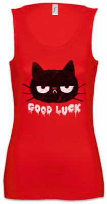 Cat Good Luck Women Tank Top meow cats cat Love Fun Addiction Addicted GL