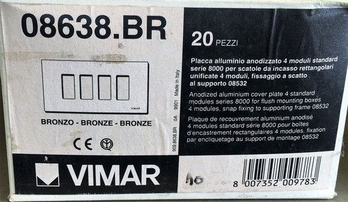 PLACCA 4 MODULI 4 FORI BRONZO VIAMR 8000 - Foto 2 di 2