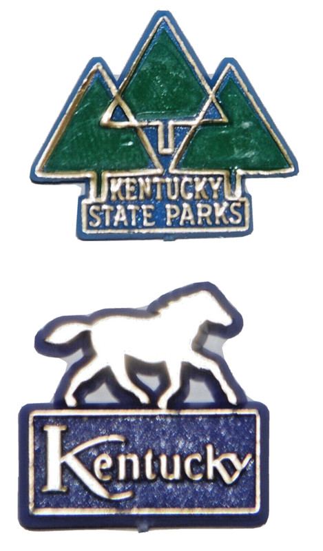 Kentucky State Park Horse Trees Pin Lapel Hat Souvenir