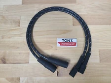 Black White Cloth 04-06 Harley 883 1200 Sportster Replacement Spark plug wires