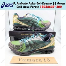P. Andrade Asics Gel-Kayano 14 Green Gold Aqua Purple 1203A639-300 Men's Size