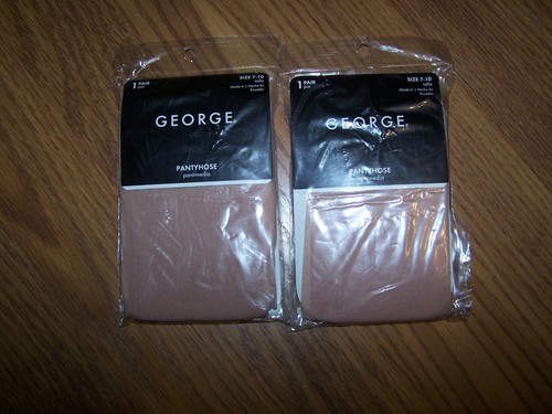 Girls GEORGE Pantyhose~2 Pair~Beige 