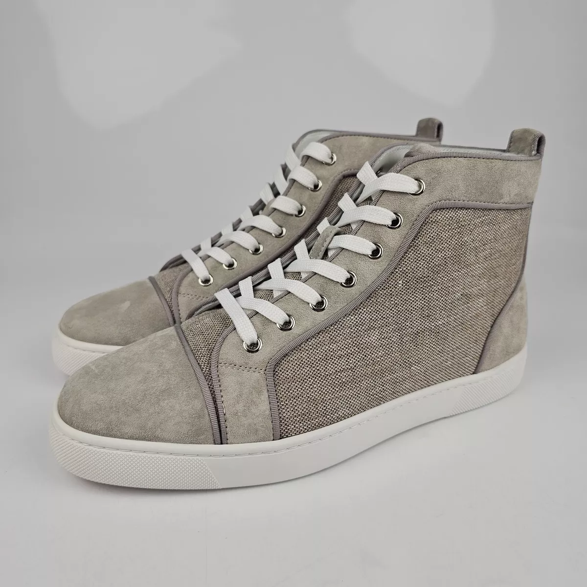 Christian Louboutin Louis Orlato Suede High-Top Sneakers