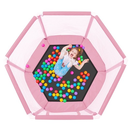55 Inch Mini Trampoline W/ Safety Net Indoor Outdoor Toddler Fun Easy Assemble - Picture 9 of 9