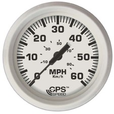 Faria Dress White 4" GPS Speedometer - 60 MPH 33147 