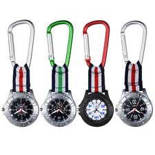 Outdoor Carabiner Clip On Nylon Mountaineering Hiker Fob Watch for Backpack Belt