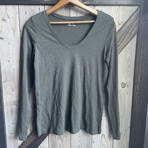 Susina green scoop neck long sleeve 