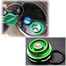 Green Diesel Aluminum Magnetic Gas Fuel Cap For Dodge Ram 1500/2500/3500 13-18