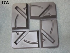 30” Square 4 section Circle with X ABS Plastic Molds Concrete Blocks Mould Form