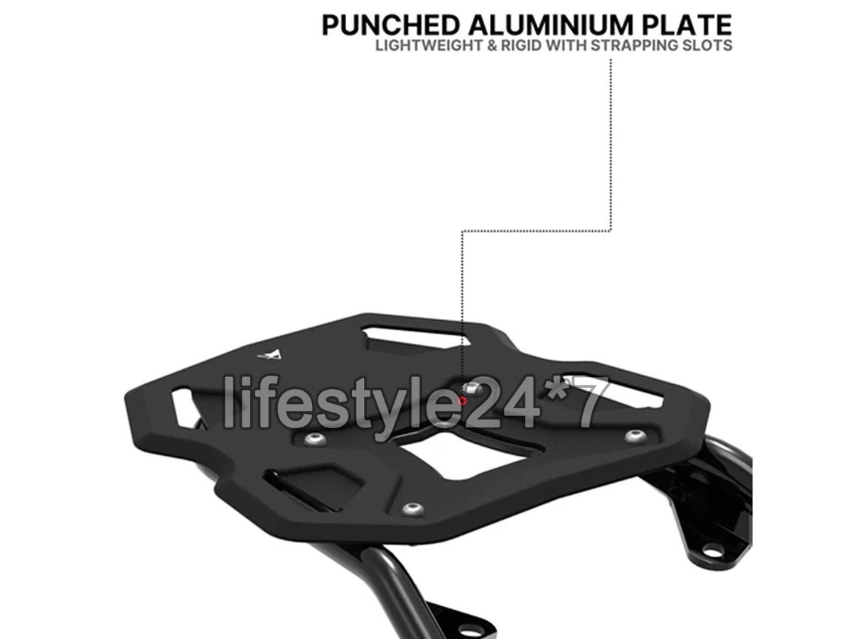 Midimttop Rear Luggage Rack For KTM 390 Adventure (2017-2024) - Black Steel Cargo Carrier Bracket