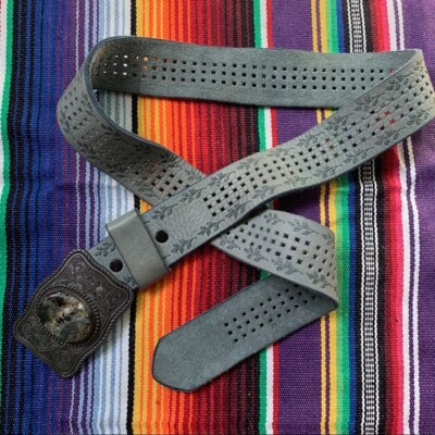 Vintage Marble Cowboy Western Suede Leather Belt Buy Camel Suede Cowboy Western Belt With Antique Gold Buckle main image 2