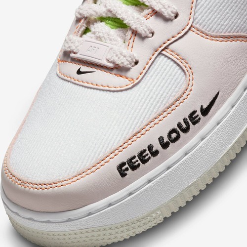Nike Air Force 1 '07 Mid “FEEL LOVE” White/Pearl Pink/Yellow Women’s Size 11 - Picture 8 of 13