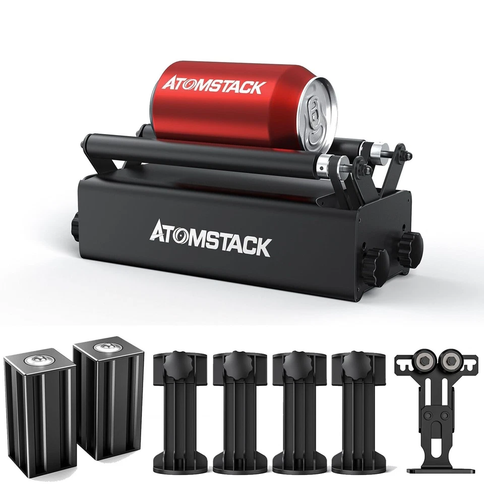 ATOMSTACK R3 PRO Roller for Cylindrical Objects Laser Engraving Machines DE