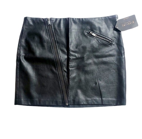 Minifalda Highline Collective Cuero Sintético Negra Talla M Nueva con Etiquetas - Imagen 2 de 6