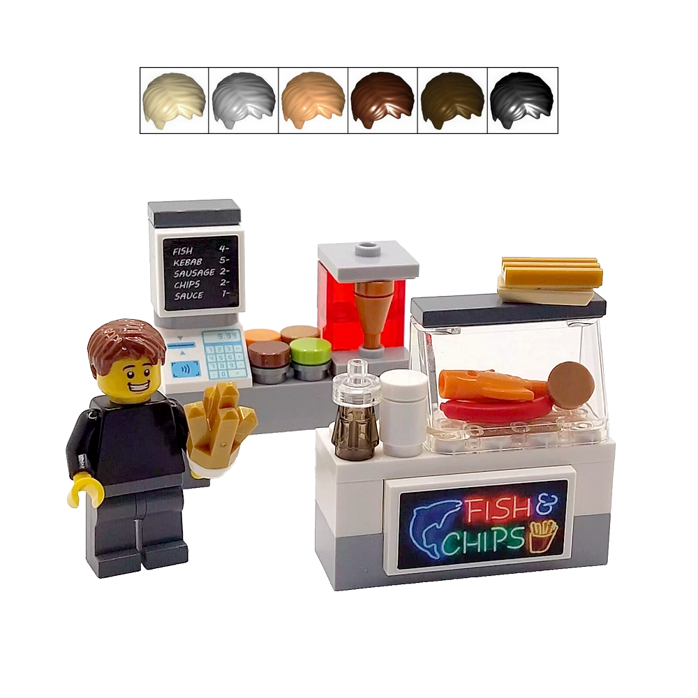 Genuine LEGO® Fish Chip Shop Gift Male Takeaway Worker
