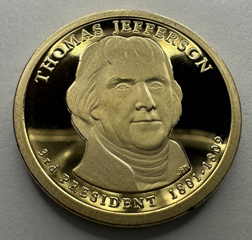 アメリカ 計810枚 旧貨幣 計185ドル  usd 米ドル 2007-S Thomas Jefferson Presidential $1 Dollar PROOF Coin from US