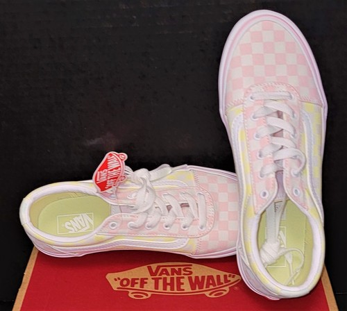 Vans Off the Wall "Ward" Multi/White Ckrbrd Missy's Skate Sneakers Sz 6 NWB - Picture 4 of 11
