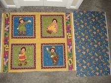 Lot of 4 RAGGEDY ANN  ANDY RAGDOLLS QUILT / PILLOW PANELS  COORDINATING FABRIC